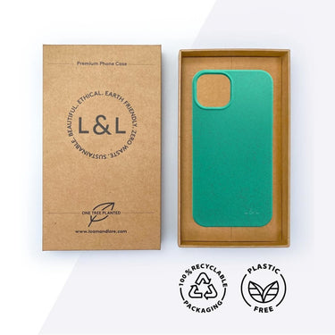 Sale - Biodegradable iPhone 13 Case - Mint - Loam & Lore